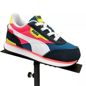 Puma Toddler Girl's Slip-on Sneakers Size 8 Multicolor Lightweight & Comfy Shoes